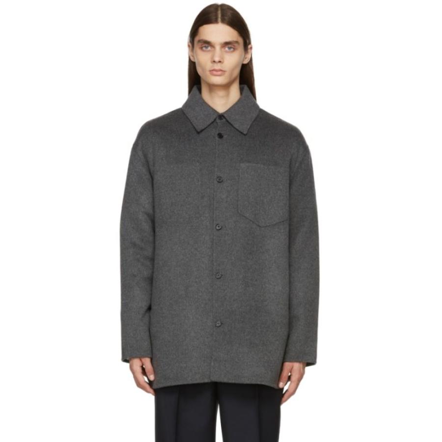 激安通販の Acne ストゥディオズ アクネ メンズ ジャケット ストゥディオズ アクネ Studios Acne Studios Melange Grey Jacket Shirt Face Double Brushed Grey アウター シャツジャケット ジャケット メンズ ジャケット Icmcmasjid Org