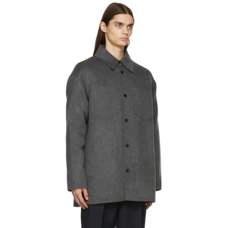 激安通販の Acne ストゥディオズ アクネ メンズ ジャケット ストゥディオズ アクネ Studios Acne Studios Melange Grey Jacket Shirt Face Double Brushed Grey アウター シャツジャケット ジャケット メンズ ジャケット Icmcmasjid Org