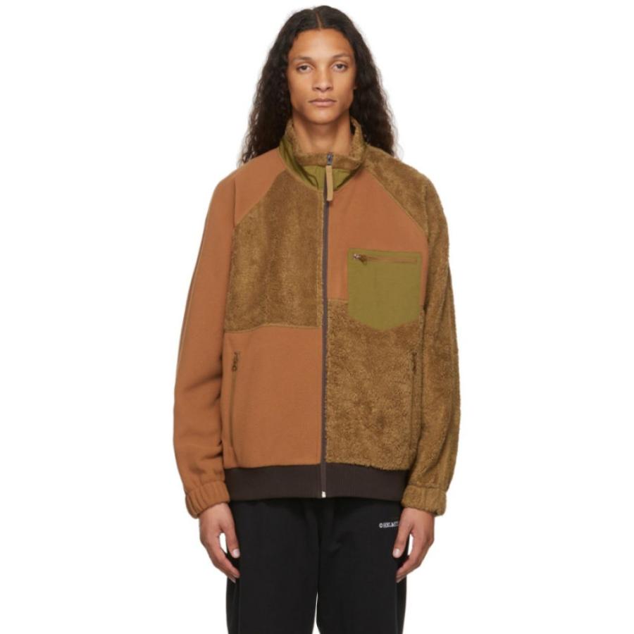 超可爱 Helmut Lang ヘルムート ラング スウェット トレーナー メンズ ヘルムート ラング Helmut Lang メンズ スウェット トレーナー トップス Brown Green Patchwork Fleece Sweatshirt Walnut Nathatch Cara トップス