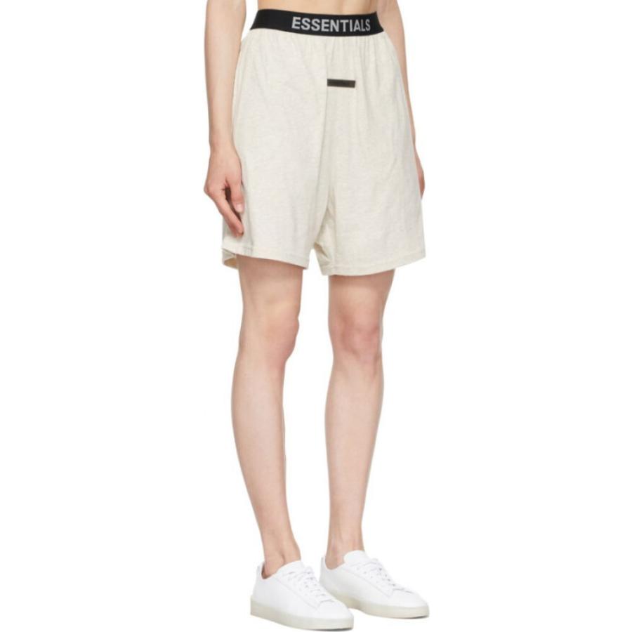 激安単価で Essentials エッセンシャルズ ショートパンツ レディース エッセンシャルズ Essentials レディース ショートパンツ ボトムス パンツ Off White Logo Lounge Shorts Oatmeal ボトムス パンツ Postetelecom Gouv Cg