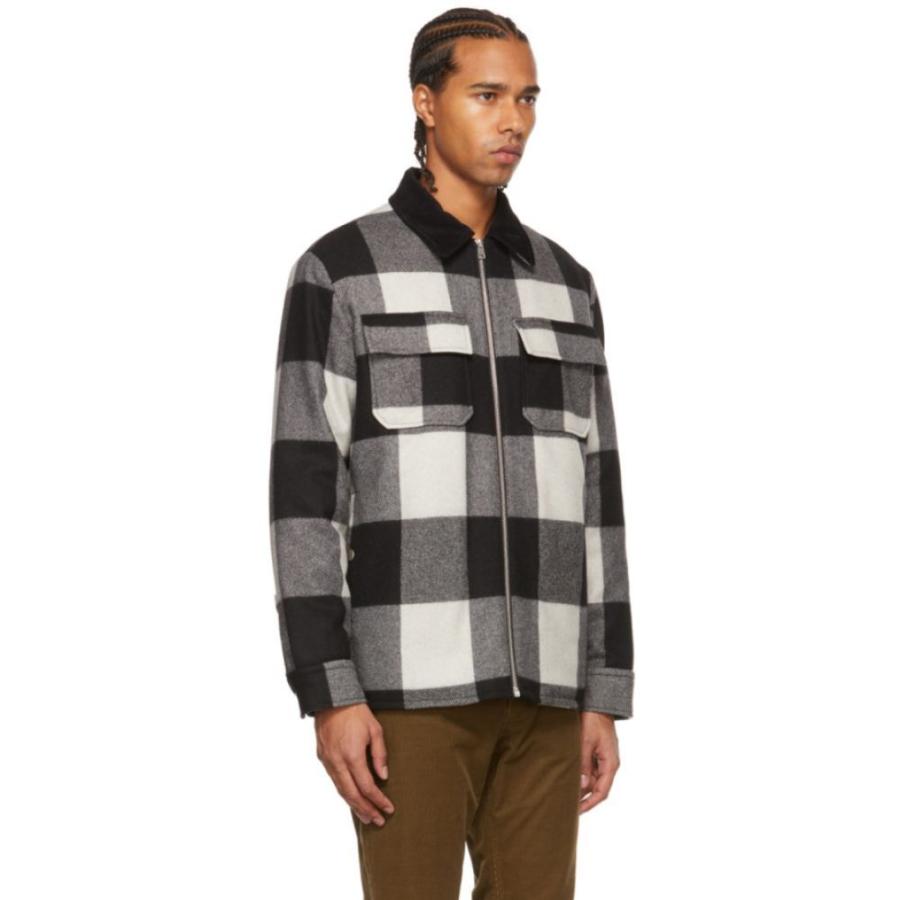 絶妙なデザイン Ian Wool Off White Black アウター ジャケット メンズ A P C アーペーセー アウター メンズ ジャケット アーペーセー A P C Jacket Black Faux ジャケット