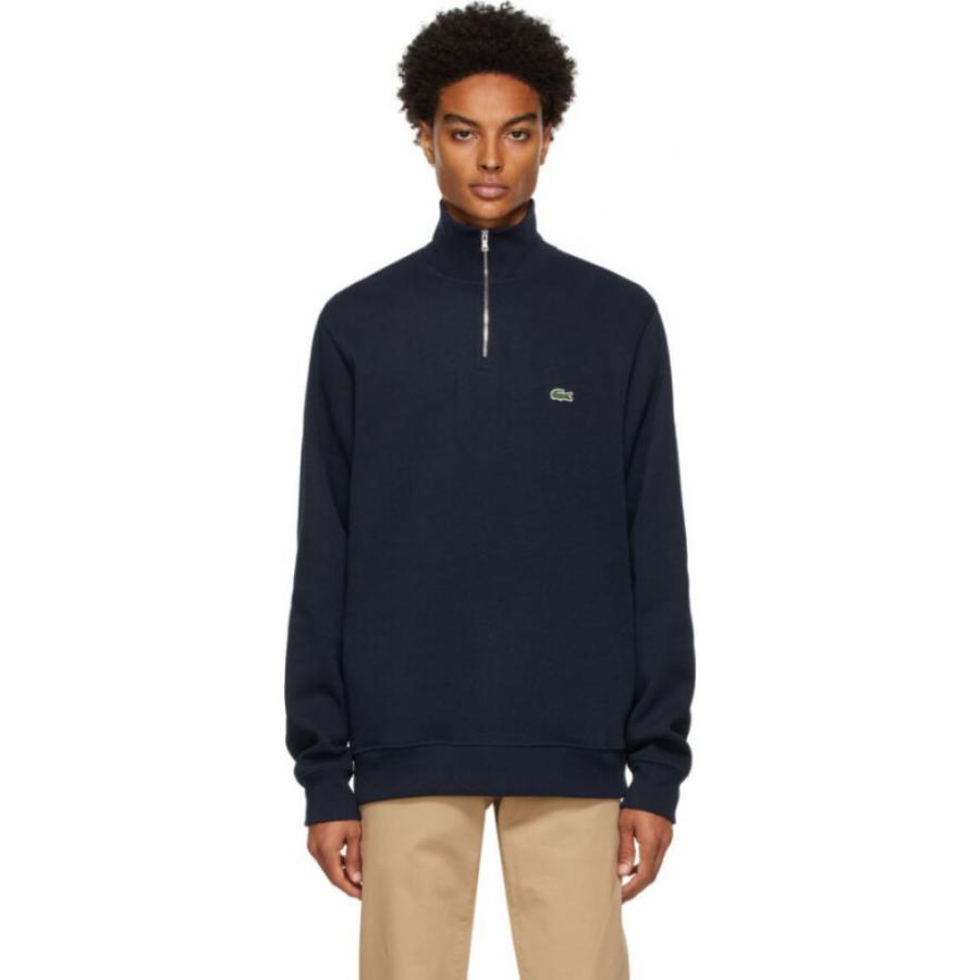新版 ラコステ Lacoste スウェット トレーナー Navy Sweatshirt Quarter Zip Cotton Navy トップス スウェット トレーナー メンズ Lacoste ラコステ トップス メンズ トップス Postetelecom Gouv Cg