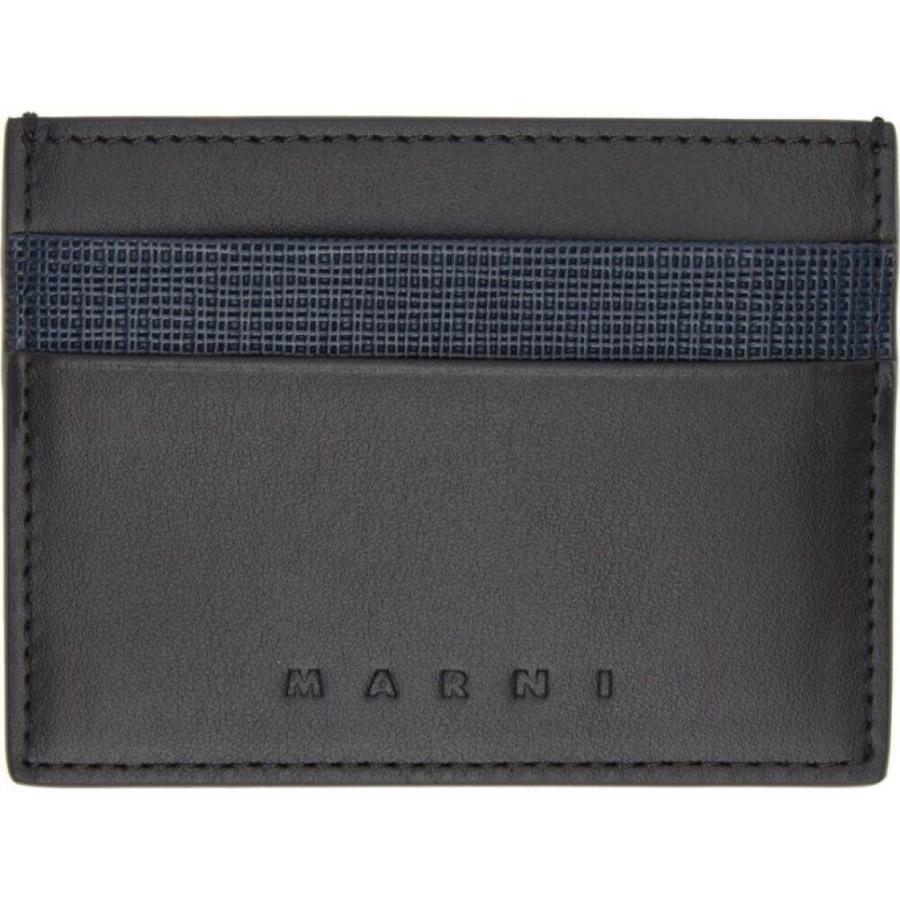 逆輸入 マルニ 財布 時計 雑貨 メンズ カードケース 名刺入れ マルニ Marni Marni Blue Black Holder Card Logo Navy Black カードホルダー カードケース 名刺入れ メンズ 財布 Affaires Sociales Gouv Cg