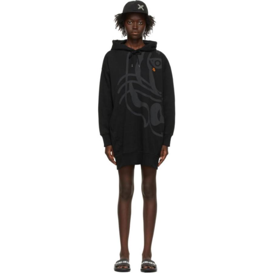 お気に入り ワンピース ドレス レディース ワンピース ケンゾー Kenzo ケンゾー Black Dress Sweater Hooded K Tiger Black ワンピース ドレス ワンピース レディース Kenzo ワンピース チュニック