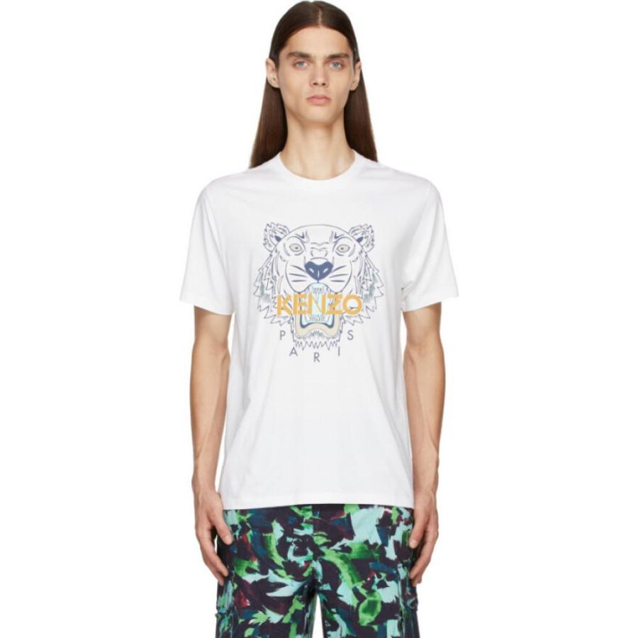 楽天カード分割 Tiger White トップス Tシャツ メンズ Kenzo ケンゾー トップス メンズ Tシャツ ケンゾー Kenzo Classic White T Shirt Tシャツ カットソー Dagl Tg