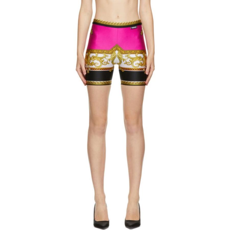 高級感 ヴェルサーチェ Versace レディース ショートパンツ ボトムス パンツ Black Pink Medusa Renaissance Mini Shorts Fuchsia Gold 開店祝い Kaizenhealthgroup Com