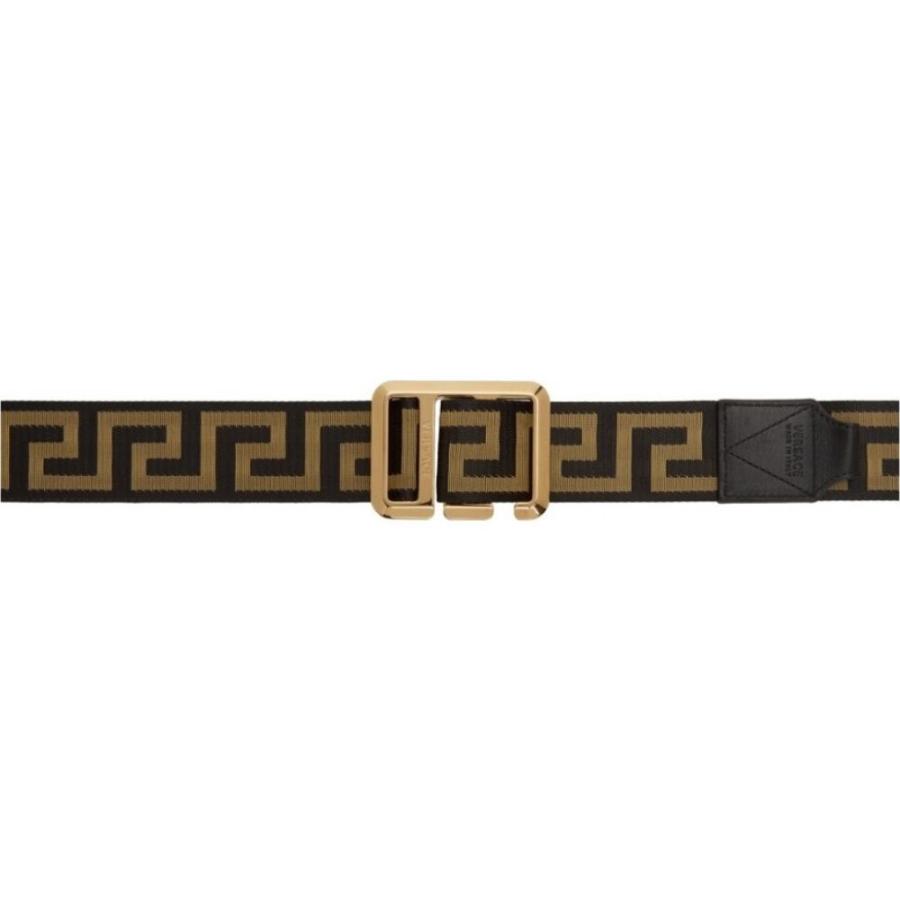 お歳暮 メンズ Versace ヴェルサーチ ファッション小物 メンズ ベルト ヴェルサーチ Versace ベルト Brown Belt Greca Webbing Gold Brown 財布 帽子 ファッション小物 Smssvg Org