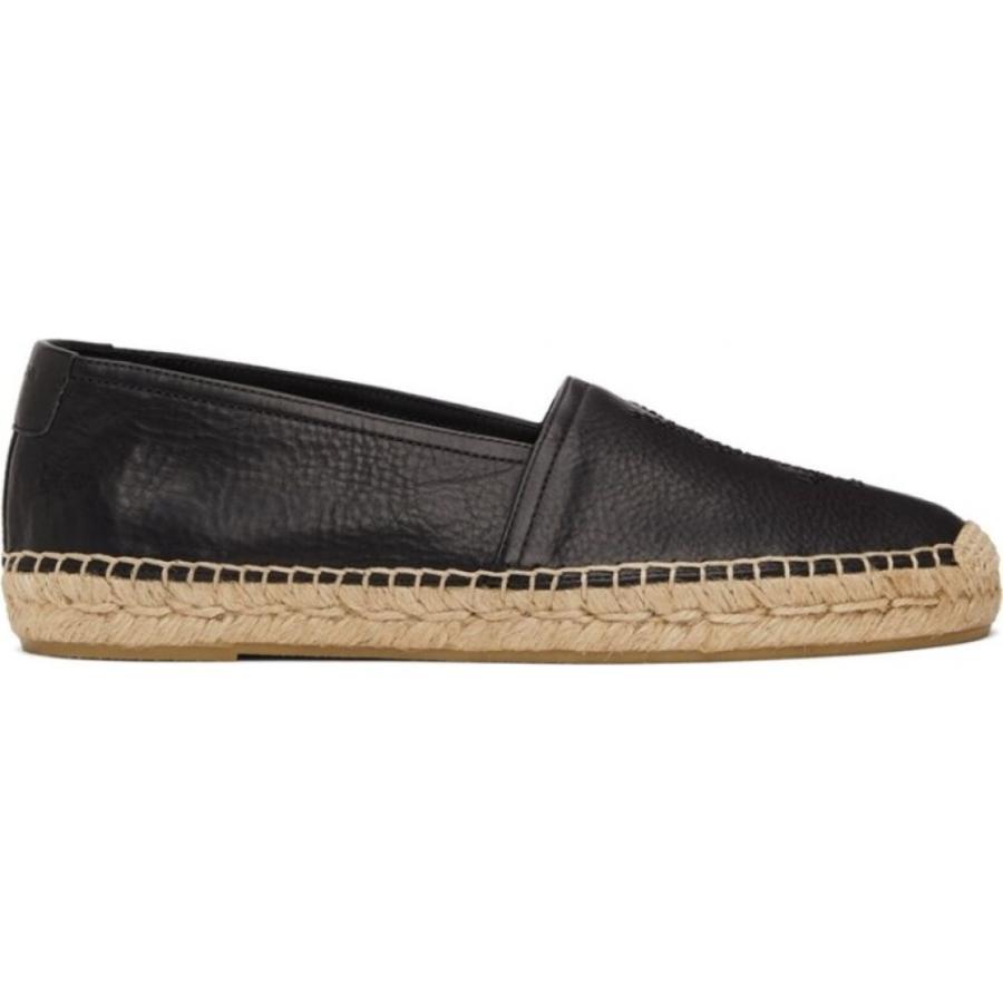 イヴ サンローラン メンズ Saint Laurent メンズ Black エスパドリーユ シューズ シューズ 靴 Black Monogram Leather Espadrilles