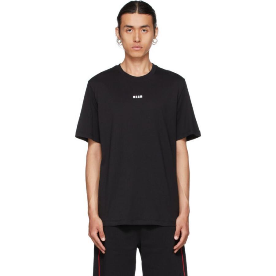 人気メーカー ブランド Black トップス Tシャツ メンズ Msgm エムエスジーエム トップス メンズ Tシャツ エムエスジーエム Msgm Micro Black T Shirt Logo Tシャツ カットソー Www Affaires Sociales Gouv Cg