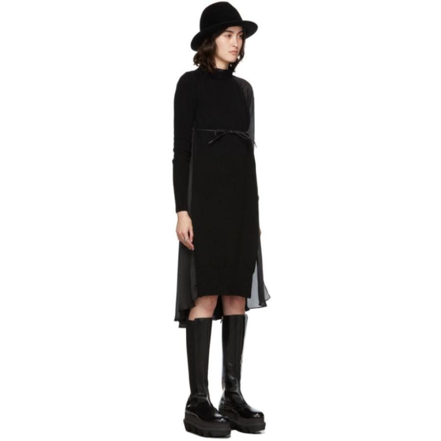 割引発見 Knit Black ワンピース ドレス ワンピース レディース Sacai サカイ ワンピース ドレス レディース ワンピース サカイ Sacai Wool Black Dress Satin ワンピース チュニック Pharmapathway Com