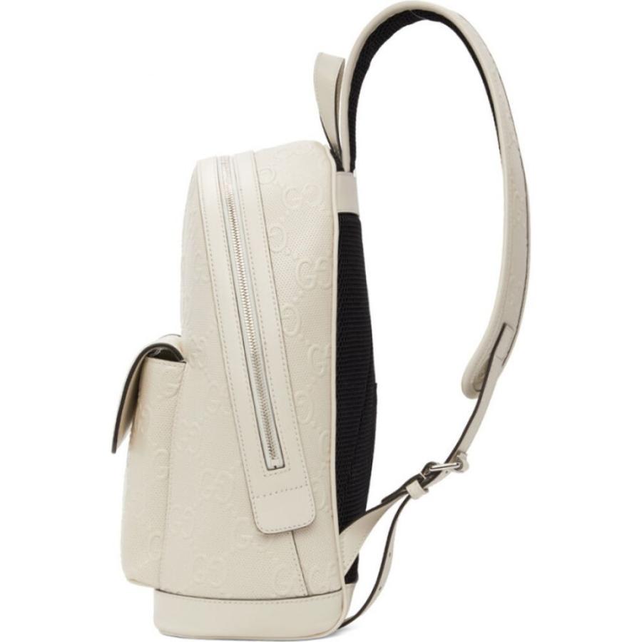本物の Gucci グッチ White Matte Backpack Embossed Gg Off White バッグ バックパック リュック メンズ Gucci グッチ バッグ メンズ バックパック リュック バッグ