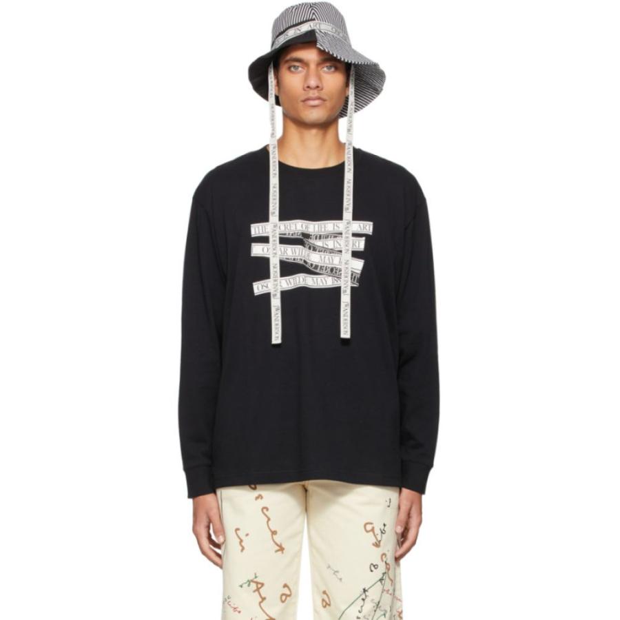 本物保証 Jw J W アンダーソン 帽子 メンズ ハット J W アンダーソン Anderson Jw Anderson Black Hat Bucket Asymmetric Wilde Oscar Black 帽子 バケットハット ハット メンズ 帽子 Smssvg Org