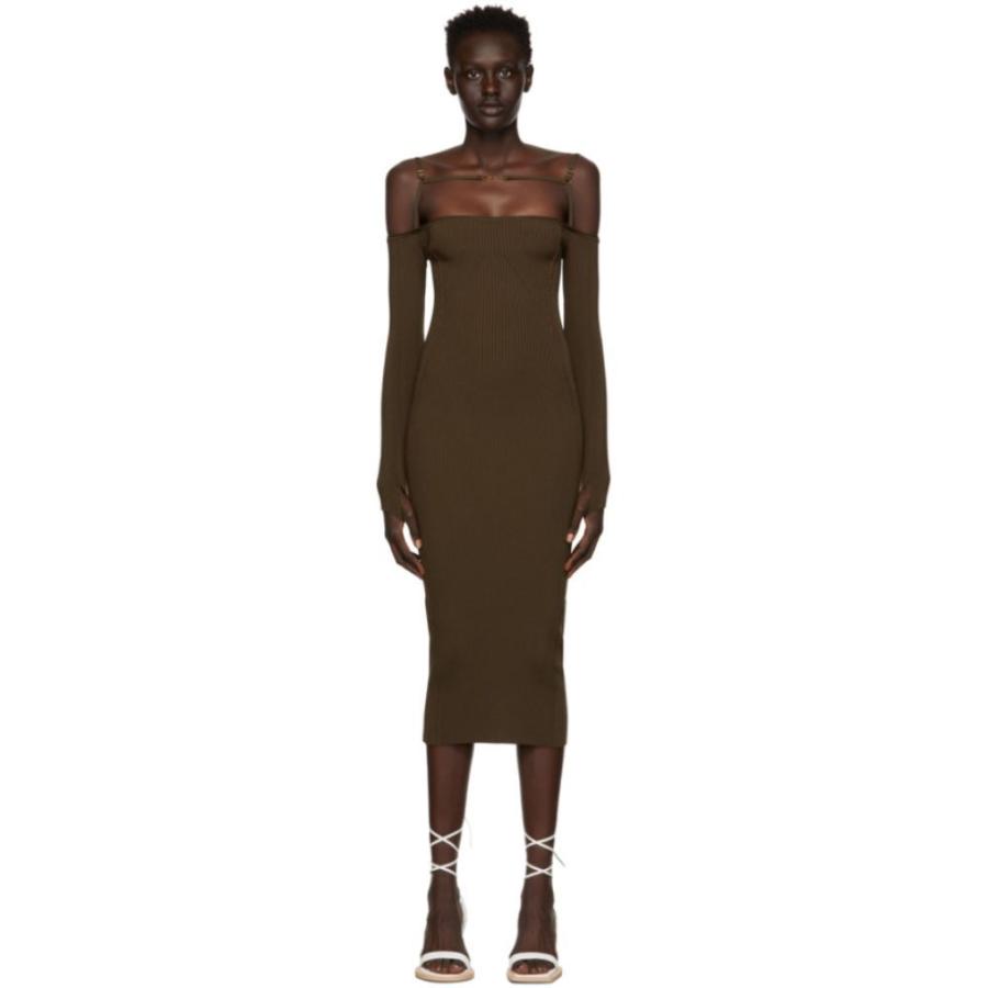 注目のブランド レディース ワンピース ジャックムス Jacquemus ジャックムス Brown Dark Dress Sierra Robe La Brown ワンピース ドレス ワンピース レディース Jacquemus ワンピース チュニック Oyostate Gov Ng