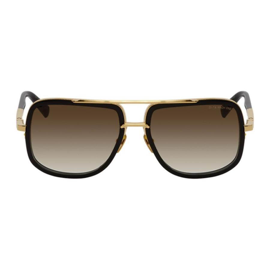 超歓迎 Black メガネ サングラス メンズ Dita ディータ ファッション小物 メンズ メガネ サングラス ディータ Dita Gold Brown Gold Dark 18k Black Shiny Sunglasses Mach One 財布 帽子 ファッション小物