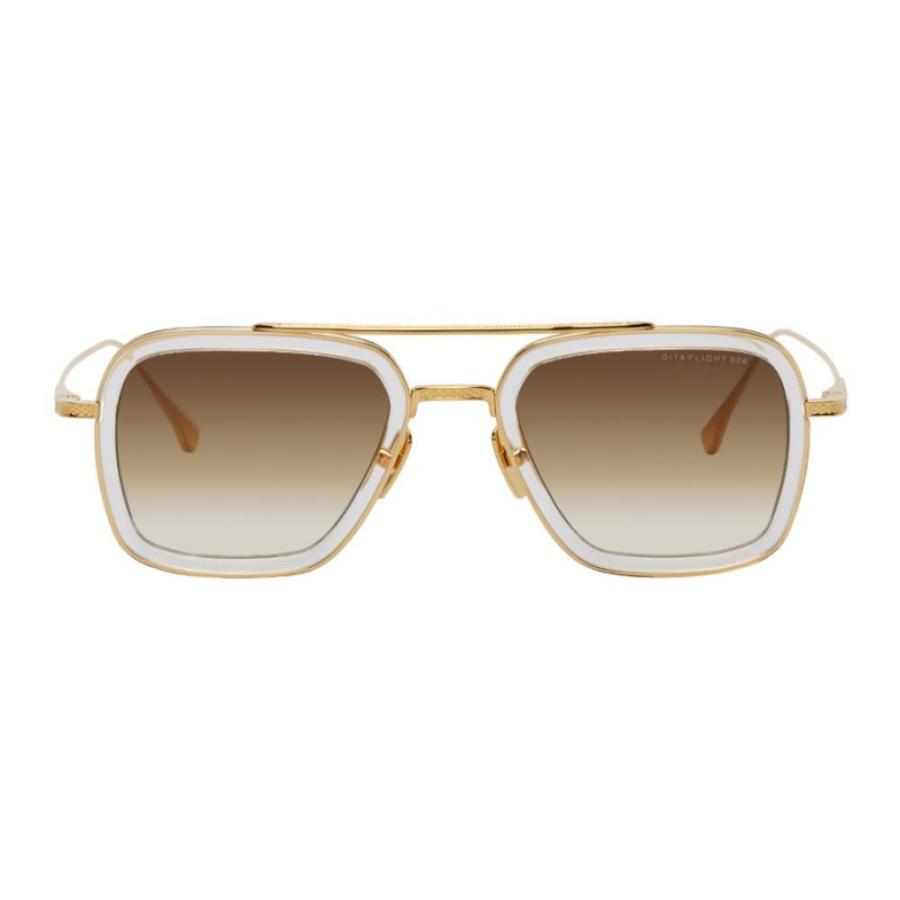 宅送 Gold メガネ サングラス メンズ Dita ディータ ファッション小物 メンズ メガネ サングラス ディータ Dita Transparent Gold Crystal Yellow Clear Sunglasses Flight 006 財布 帽子 ファッション小物 Smssvg Org