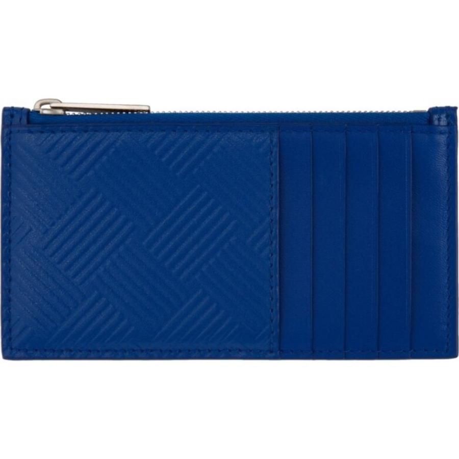 大人気商品 Bottega ヴェネタ ボッテガ カードケース 名刺入れ ヴェネタ ボッテガ Veneta Bottega Veneta Cobalt Silver Holder Card Zip Up Embossed Blue カードホルダー カードケース 名刺入れ メンズ 財布 Therapiel Com