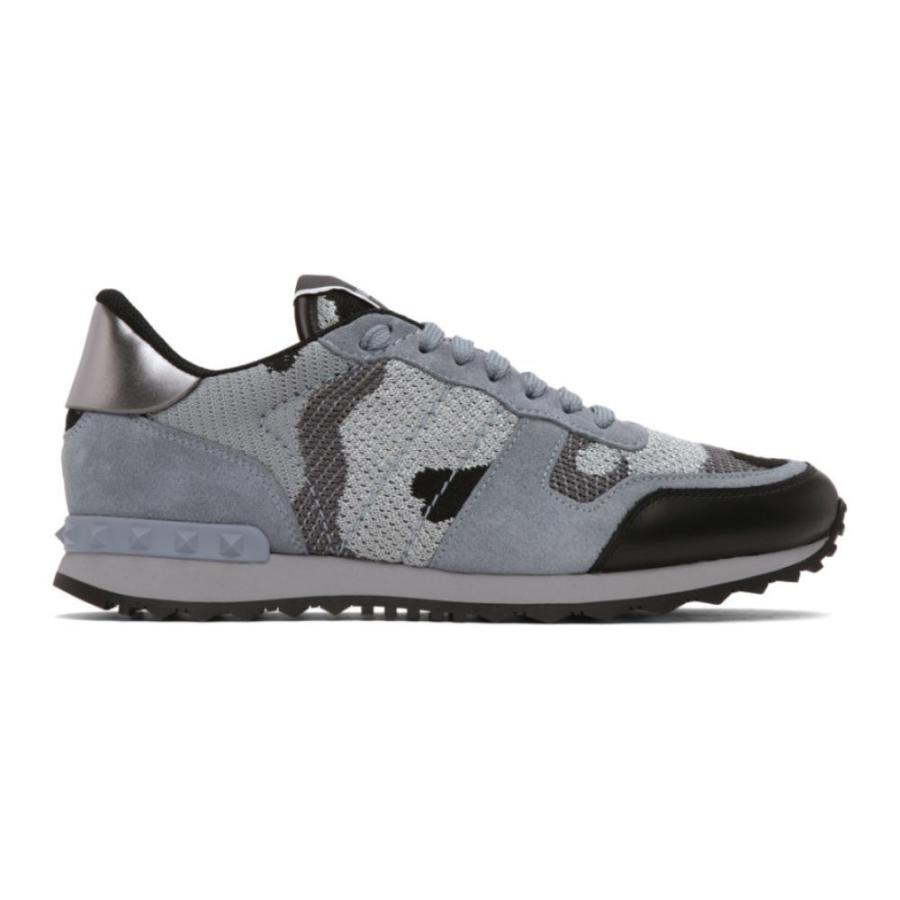 お歳暮 シューズ 靴 スニーカー メンズ Garavani Valentino ヴァレンティノ メンズ スニーカー ヴァレンティノ Garavani Valentino Grey Grey Black Silver Sneakers Rockrunner Camouflage Mesh シューズ Smssvg Org