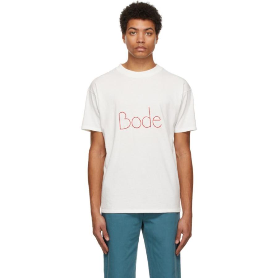 ボーディ Tシャツ Bode メンズ Tシャツ トップス White Embroidered White White ファッション 3号店