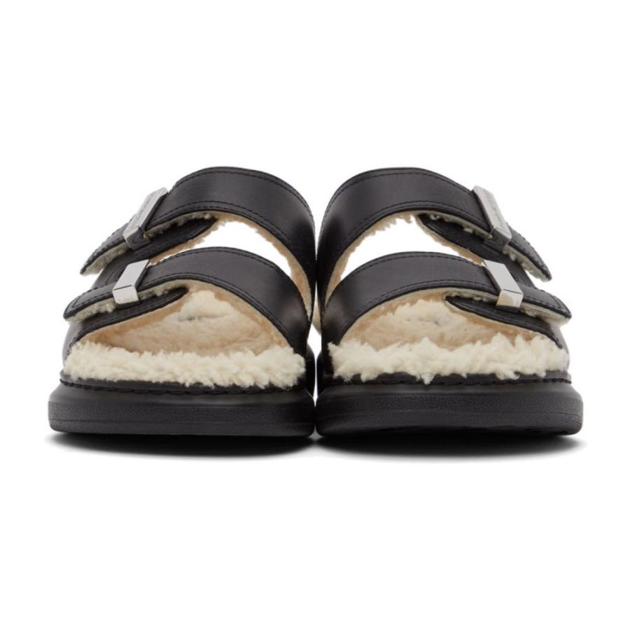 アレキサンダー マックイーン Alexander McQueen メンズ サンダル シューズ・靴 Black Hybrid Sandals Black/Natural/Silver｜fermart3-store｜02