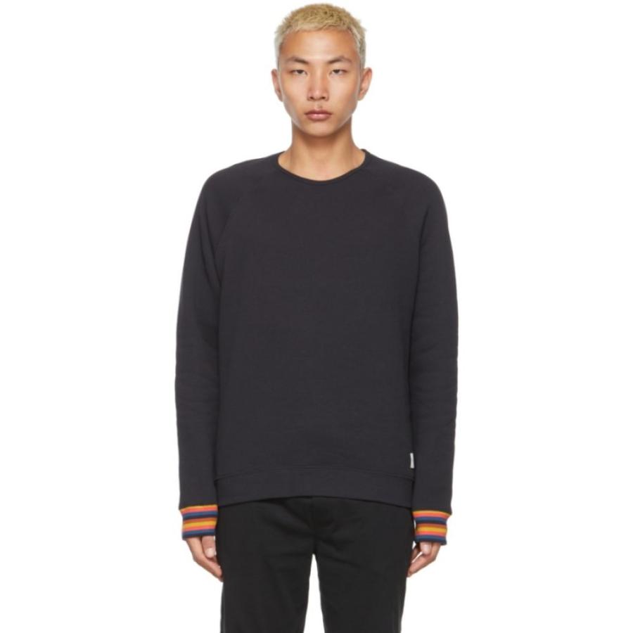 超安い品質 ポールスミス Black Sweatshirt Stripe Artist Black トップス スウェット トレーナー メンズ Smith Paul トレーナー サイズ Xl Simplyworkflow Com
