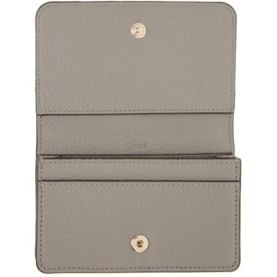 クロエ Chloe レディース カードケース・名刺入れ カードホルダー Grey Alphabet Card Holder Cashmere grey|fermart3-store|03