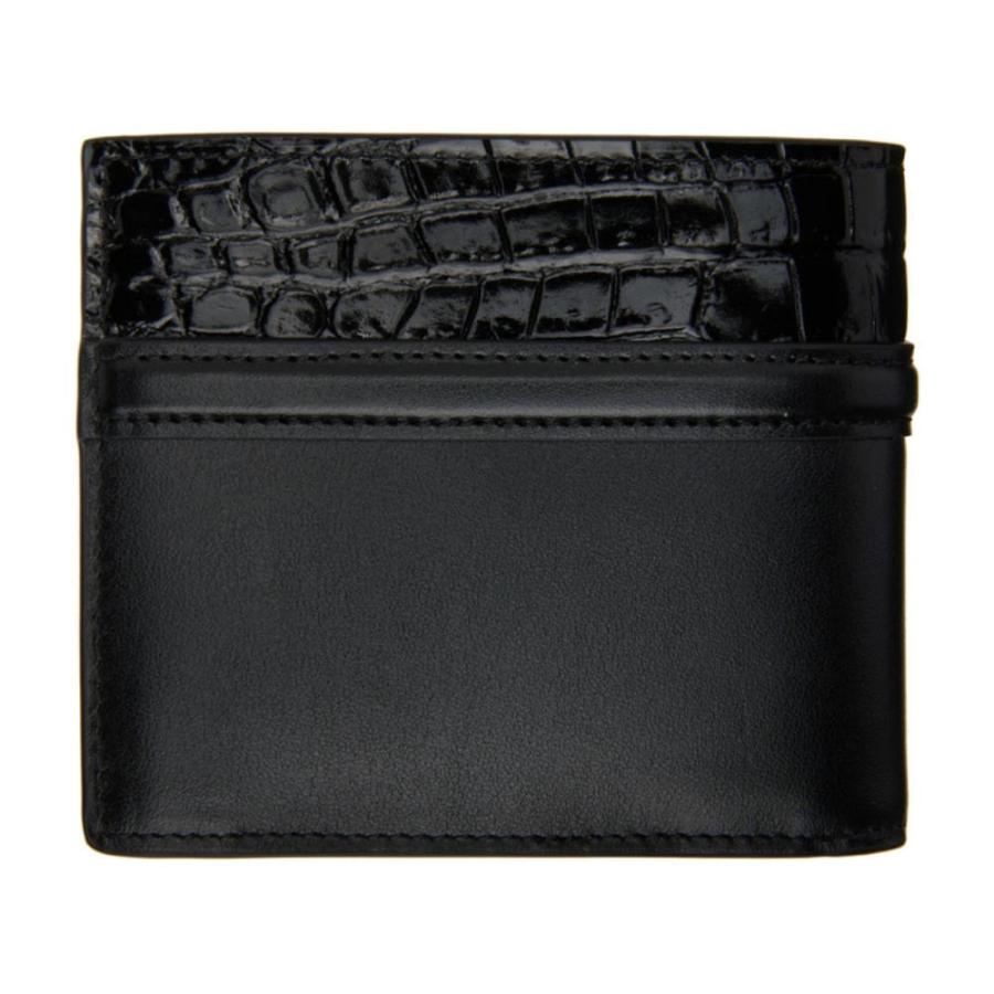 21年のクリスマス Versace ヴェルサーチェ メンズ Black Wallet Logo V Croc Black 財布 その他財布 サイズ Onesize