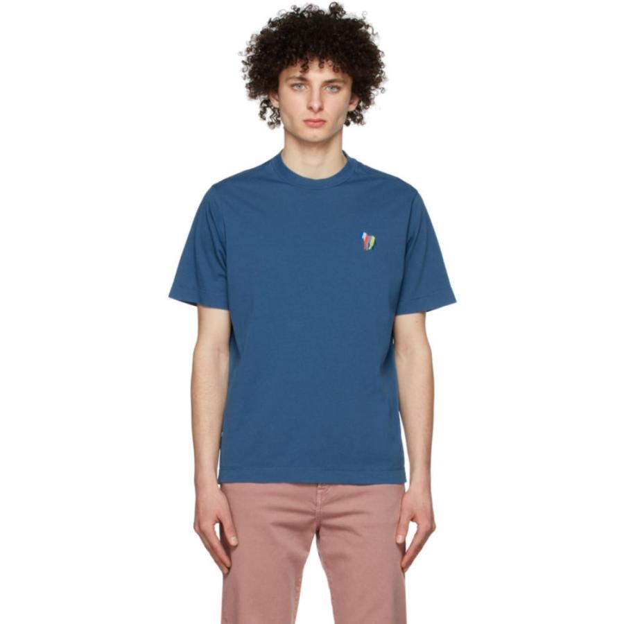 ファッション ストレッチドビー ポールスミス Ps By Paul Smith メンズ Tシャツ トップス Blue Organic Cotton T Shirt Blues Ktemftkmu9 Cyd Com Gt