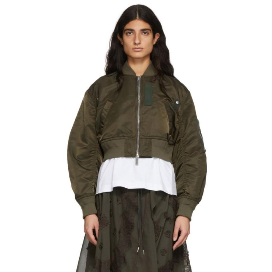 サカイ Sacai レディース ブルゾン ミリタリージャケット アウター Khaki Ma 1 Bomber Jacket Dark Khaki Hc f フェルマート Fermart 3号店 通販 Yahoo ショッピング