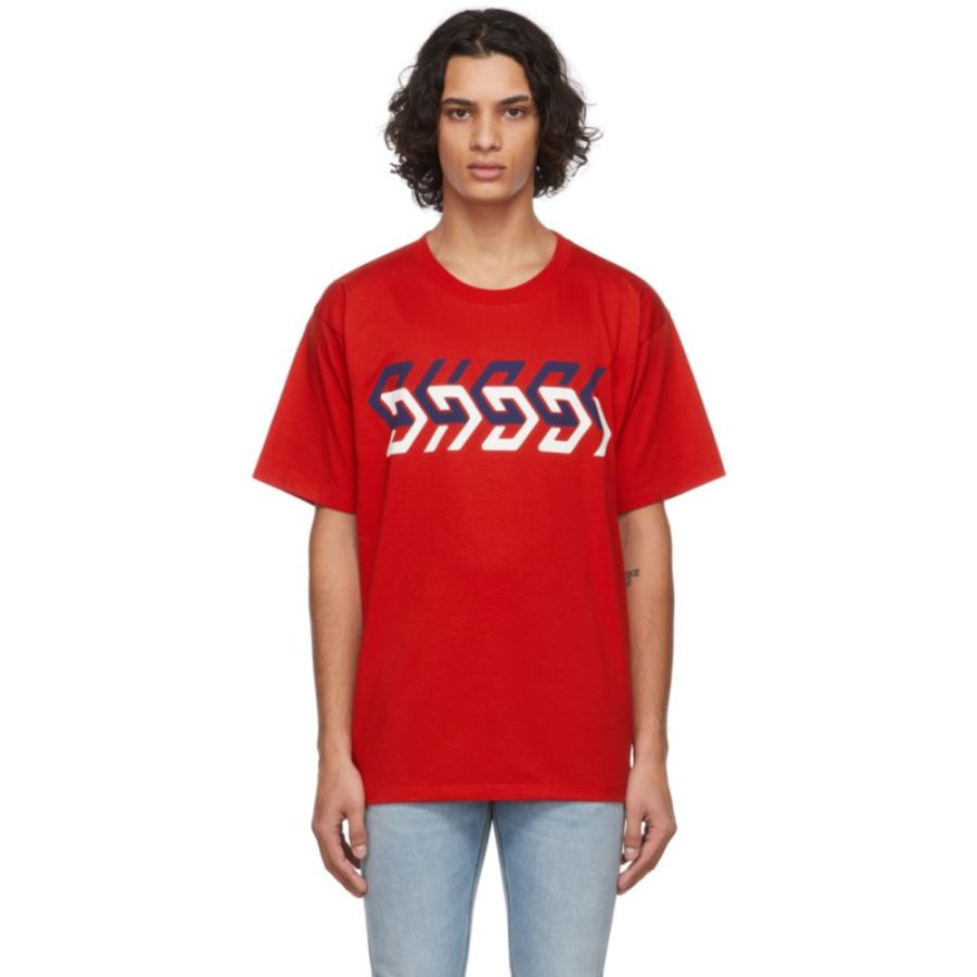 楽ギフ のし宛書 Gucci グッチ Tシャツ メンズ トップス グッチ Gucci メンズ Tシャツ トップス Red Mirror T Shirt Live Red Multicolor Tシャツ カットソー Smssvg Org