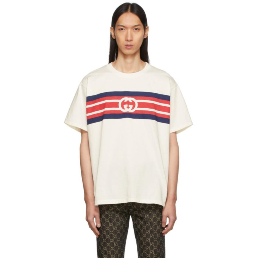 売上実績no 1 メンズ Gucci グッチ トップス メンズ Tシャツ グッチ Gucci Tシャツ Milk T Shirt Stripe G Interlocking White トップス Tシャツ カットソー Smssvg Org