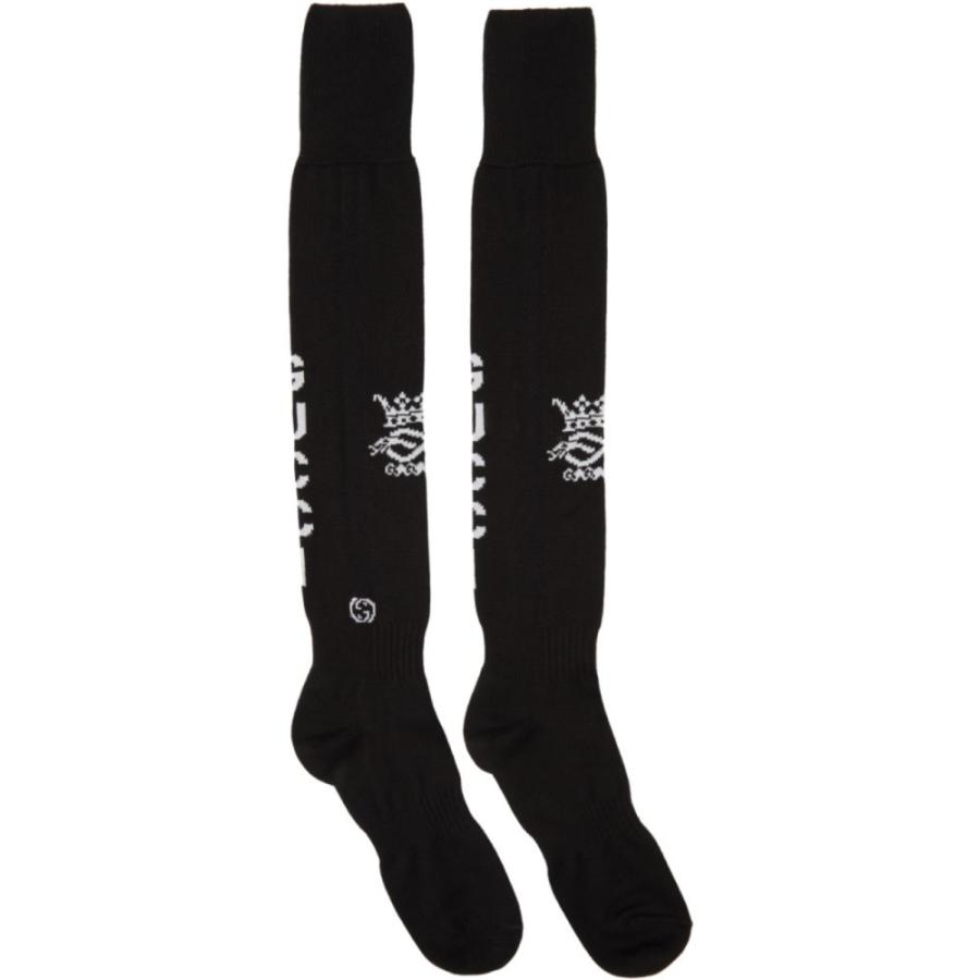 グッチ インナー 下着 Gucci メンズ ソックス インナー 下着 Black グッチ Knit Logo Sport 靴下 Socks Black