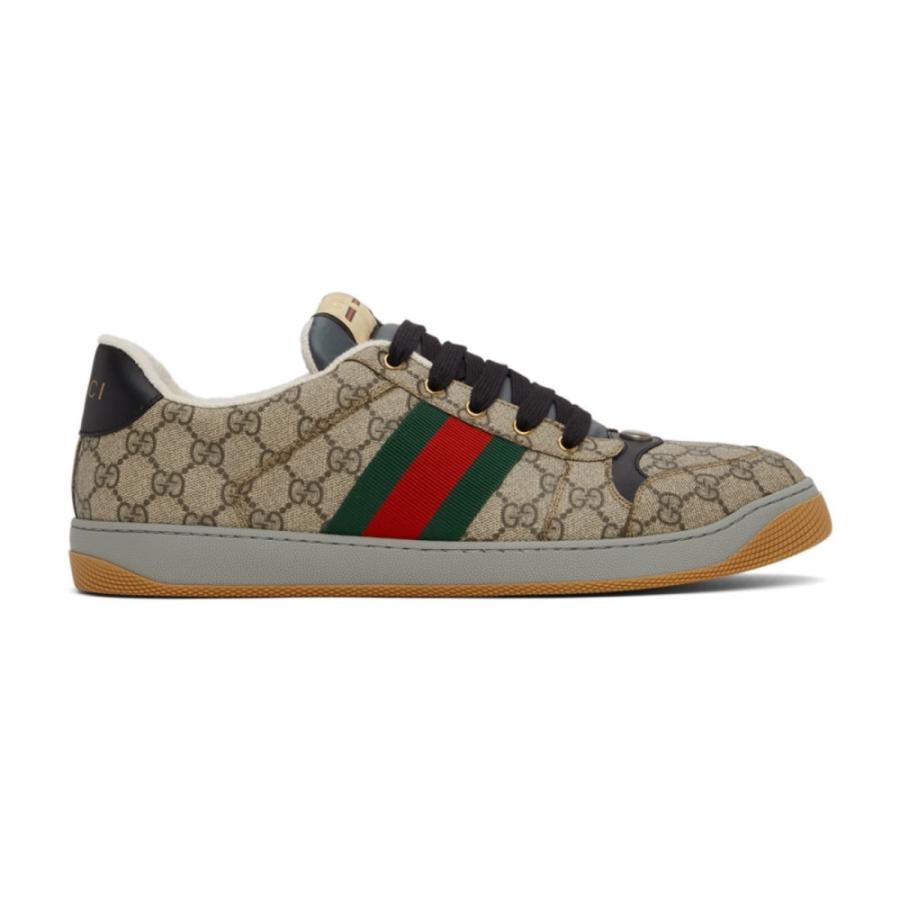 グッチ Gucci メンズ スニーカー シューズ 靴 Beige Black Screener Gg Sneakers Beige Ebony Black Esseduesunglasses Com
