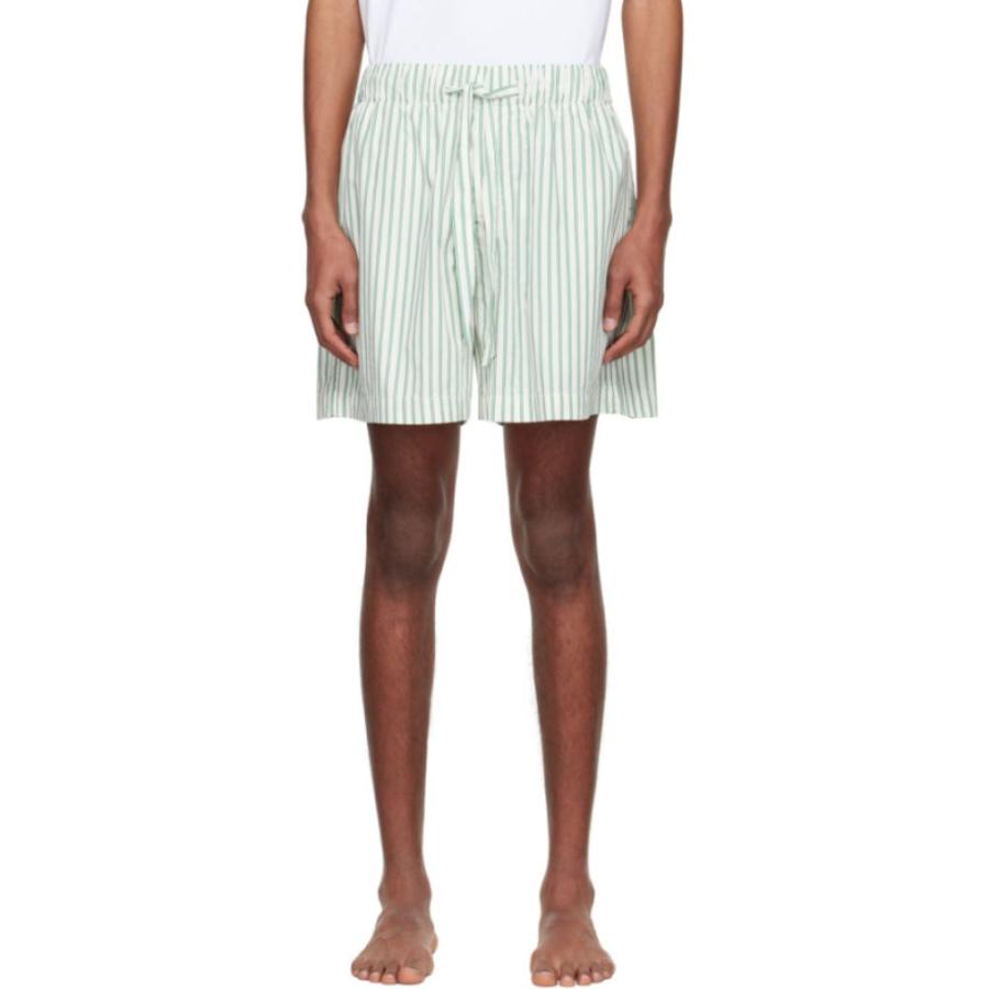テクラ Tekla メンズ メンズ パジャマ ボトムのみ ショートパンツ メンズファッション インナー 下着 Off White Organic Cotton 下着 靴下 部屋着 Pyjama Shorts Clover Stripes Hc 2214m フェルマート Fermart 3号店