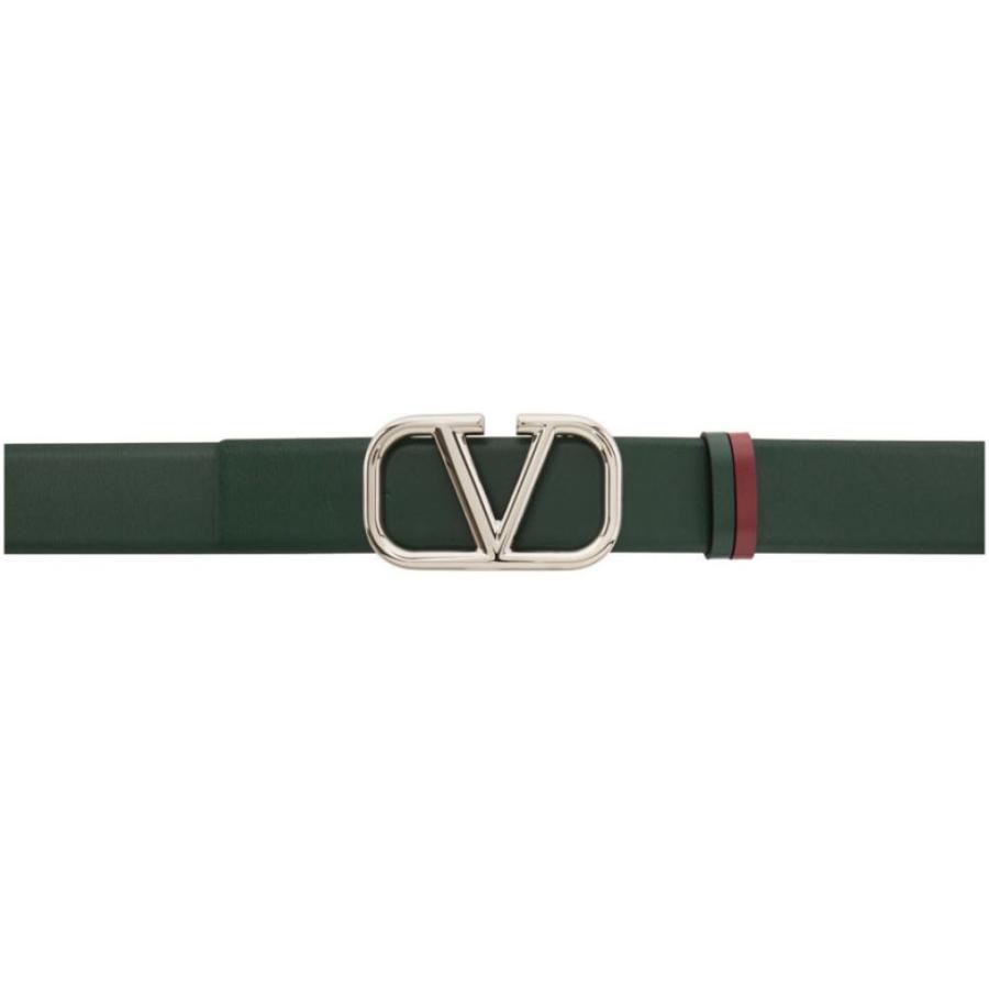 驚きの価格 Vlogo Burgundy Green Reversible ベルト メンズ Garavani Valentino ヴァレンティノ Belt Green Ruby English ベルト サイズ Cm105 Www Dron Ma