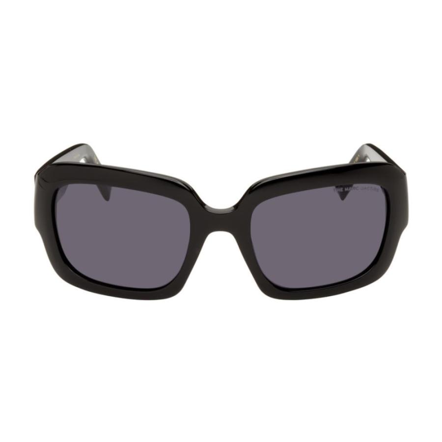 新作商品 ジェイコブス マーク Marc Black Sunglasses Rectangular Wrapped Black メガネ・サングラス レディース Jacobs サングラス