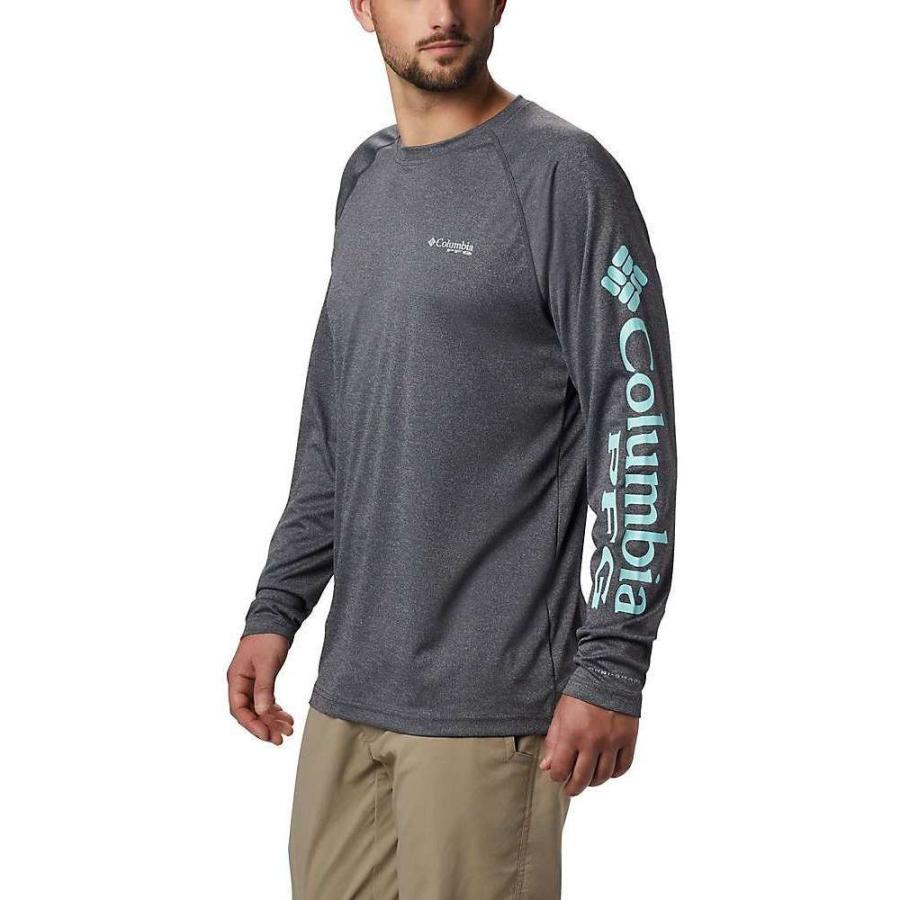 人気定番の その他フィッシングウェア メンズ Columbia コロンビア 釣り フィッシング Logo Stream Heather Gulf Black Shirt Ls Heather Tackle Terminal トップス 激安ブランド Theembroideryconnection Com