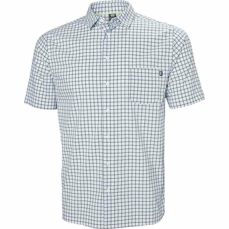 ヘリーハンセン 人気激安 Helly Hansen メンズ 半袖シャツ トップス Fjord Shirt Check White Sleeve Short Qd