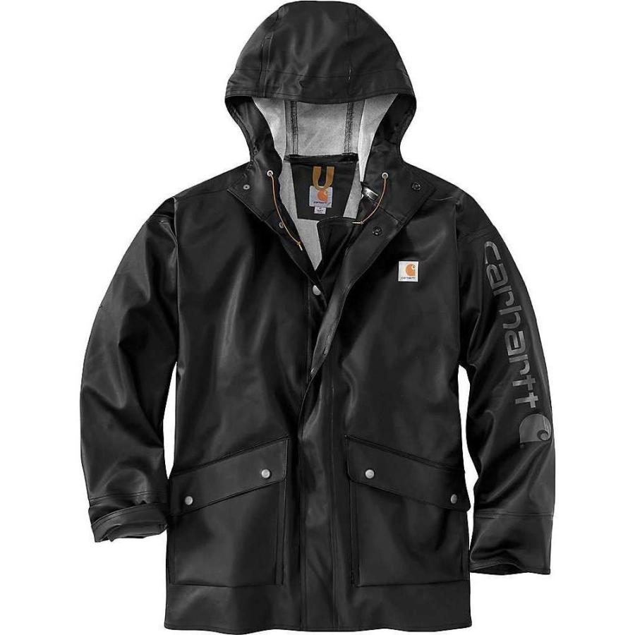 カーハート Carhartt メンズ レインコート アウター Midweight Waterproof Rain Storm Coat Black Mohmmadiyon Com