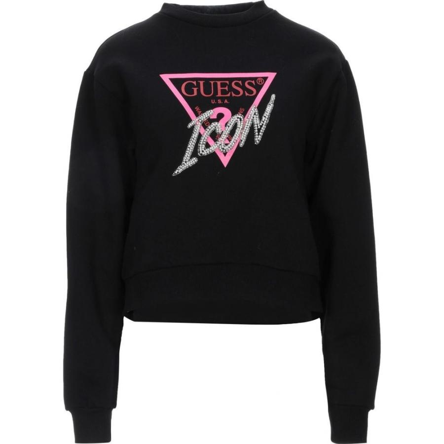 人気提案 トップス レディース スウェット トレーナー ゲス Guess ゲス Black Sweatshirt トップス スウェット トレーナー レディース Guess トップス