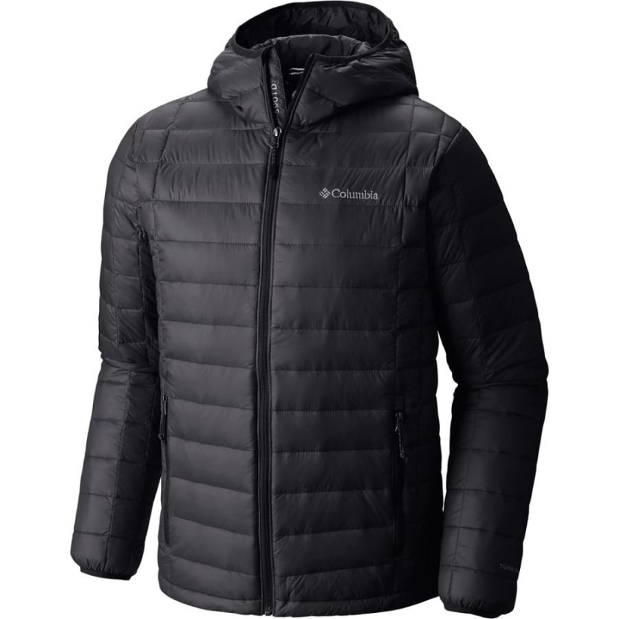宅配便配送 フード ダウン 中綿ジャケット メンズ Columbia コロンビア アウター Black Jacket Hooded Turbodown 590 Falls Voodoo ダウンコート サイズ L Schneider Gala Bayern