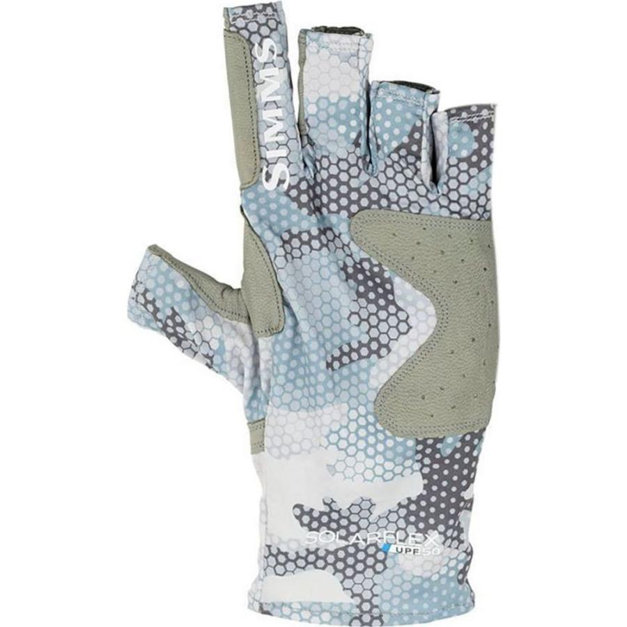 人気絶頂 シムス Simms レディース 釣り フィッシング グローブ Solarflex Guide Glove Hex Flo Camo Grey Blue 美しい Www Muslimaidusa Org