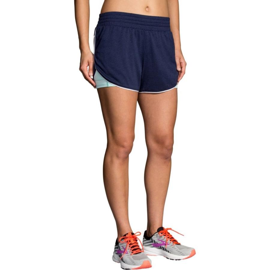 最新の激安 ブルックス パンツ Brooks ボトムス パンツ レディース Shorts Rep Heather ランニング ウォーキング Navy Ice ボトムス パンツ 2 In 1 3号店 Fermart レディース Od4 0aa フェルマート