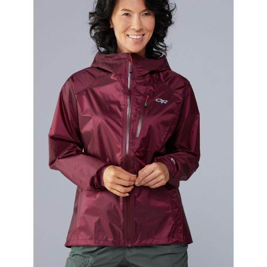 アウトドアリサーチ Outdoor Research レディース レインコート アウター Helium Jacket モデル着用 注目アイテム Ii Rain Garnet