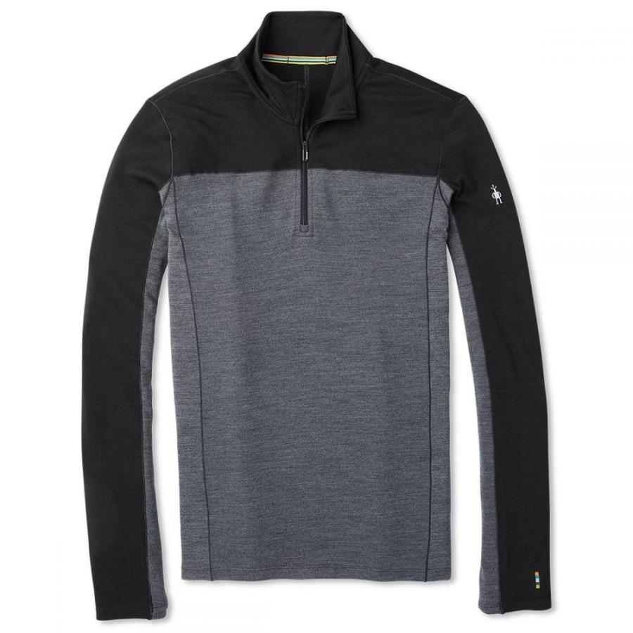 【最安値に挑戦】 スマートウール SMARTWOOL メンズ フィットネス・トレーニング トップス merino sport 250 long-sleeve 1/4-zip pullover BLACK, POCKETポケット 1028a8f4