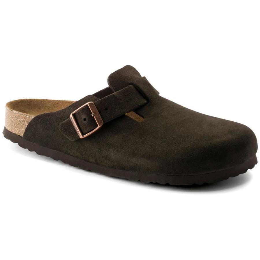 円 人気スポー新作 ビルケンシュトック Birkenstock メンズ クロッグ シューズ 靴 Boston Suede Soft Footbed Clogs Mocha