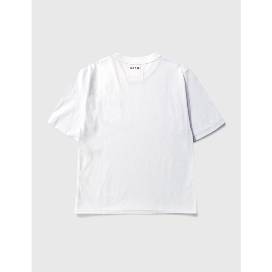 サカイ Sacai メンズ Tシャツ トップス Side Zip Cotton T-shirt White 