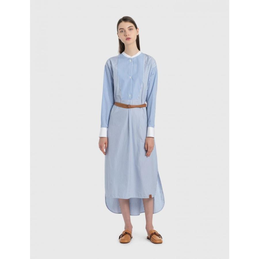 ロエベ Loewe レディース ワンピース シャツワンピース ミドル丈 ワンピース ドレス Midi Striped Shirtdress Leather Belt White Blue Sy Ff4012d362 フェルマート Fermart 3号店 通販 Yahoo ショッピング