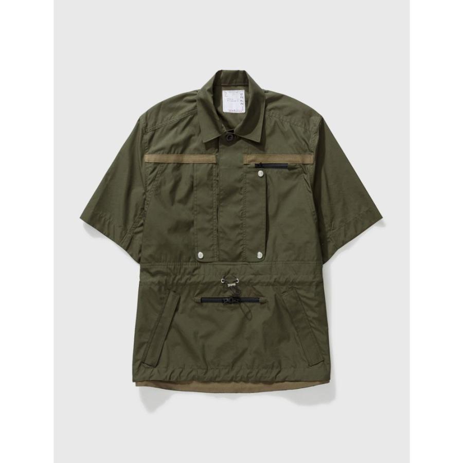 予約6月上 サカイ Sacai メンズ シャツ トップス Cotton Weather Shirt Khaki Green メール便7 ファッション メンズファッション Saajtrading Com