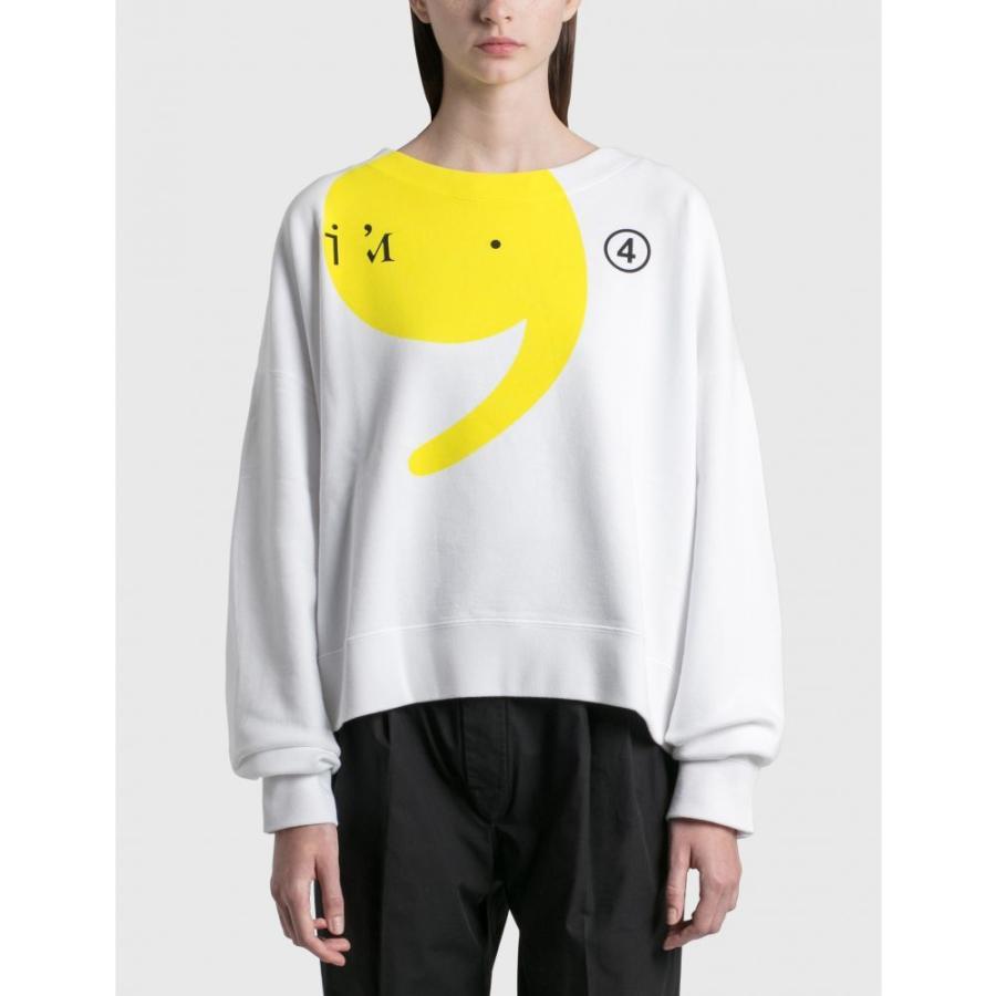 国際ブランド メゾン マルジェラ Maison Margiela メンズ スウェット トレーナー トップス Comma Oversized Sweatshirt Optic White 正規激安 Ali Car7parts Ae