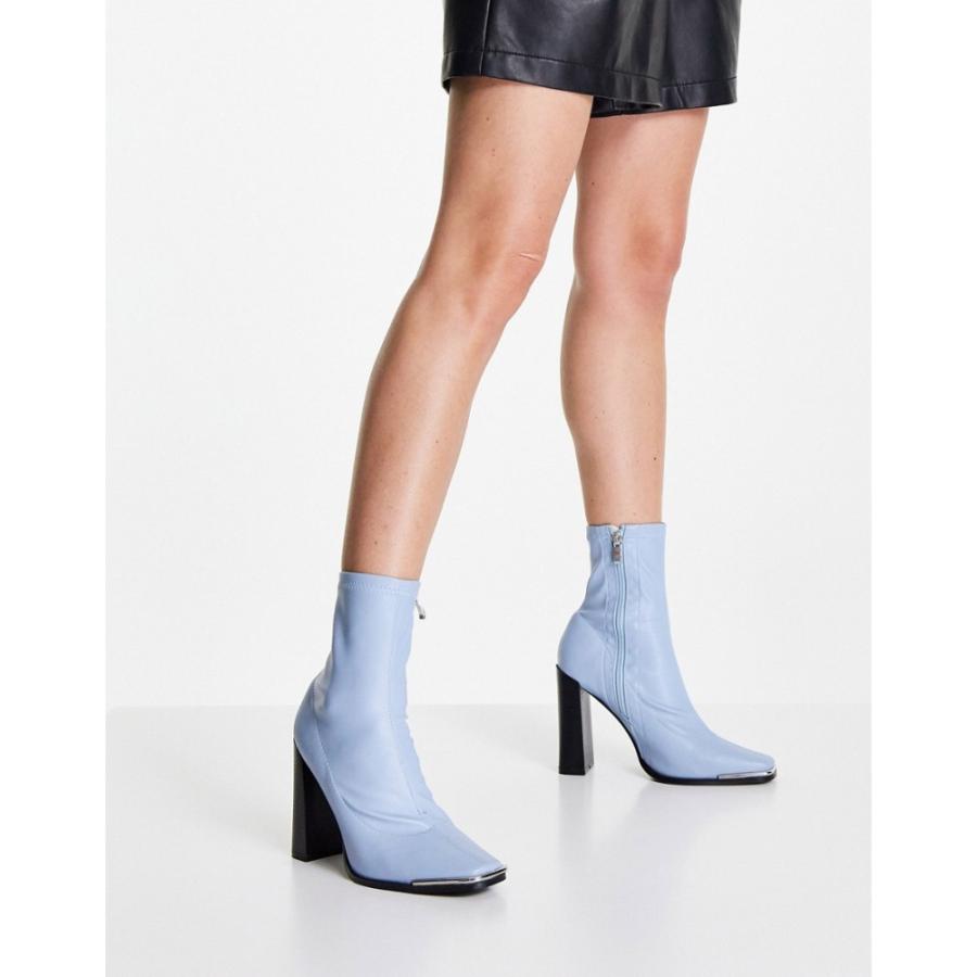 ランキングや新製品 パブリックディザイア Public Desire レディース ブーツ スクエアトゥ シューズ 靴 Liberty Square Toe Heeled Boots In Blue ブルー その他ブーツ サイズ Uk8 Oroagri Eu